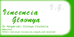 vincencia glovnya business card
